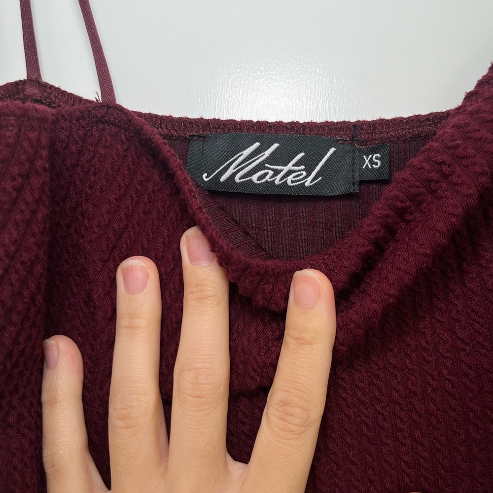 Motel Rocks Maroon Bodycon Dress - Picture 2 of 2